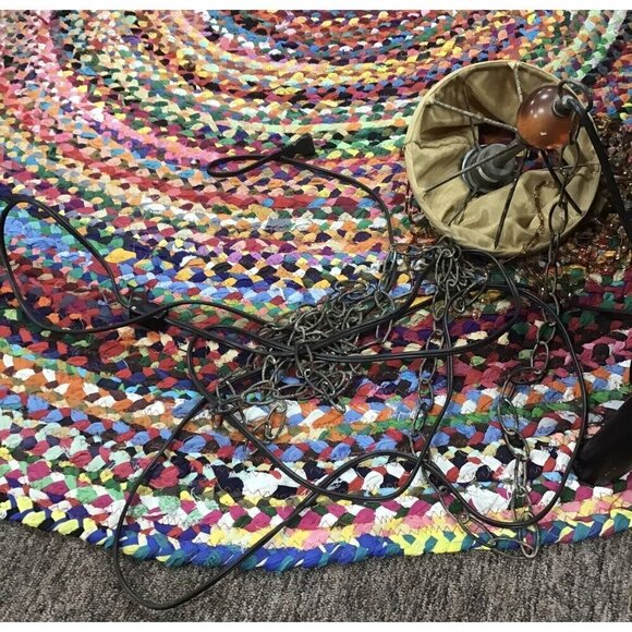 Antique Hanging Light Fixture with 10 FT Cord and Chain - Picture 4 of 4